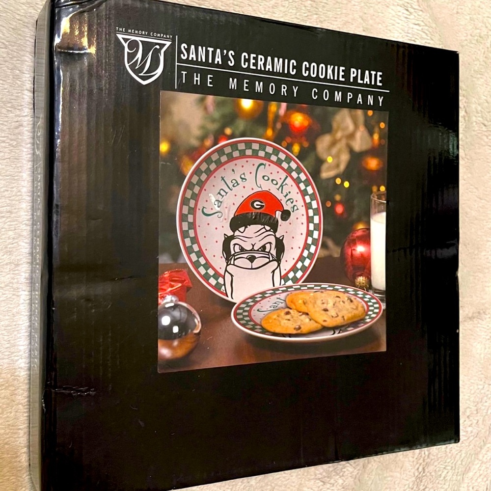 Georgia Bulldogs Santa’s Cookie Plate The Memory Company Holiday